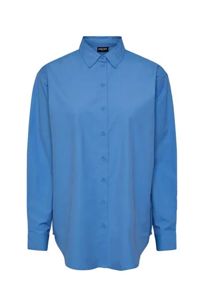 Рубашка - Темно-синяя - Классический крой PIECES, темно-синий
