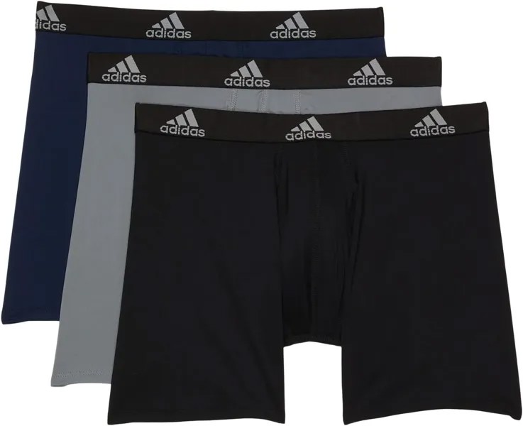 Боксеры Adidas Performance Boxer Brief 3-Pack, цвет Black/Grey/Collegiate Navy