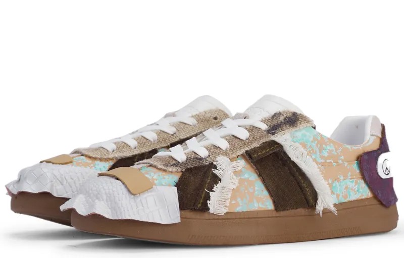 Кроссовки LINING Yunchuan Skateboarding Shoes Women's Low-top Brown/White, коричневый