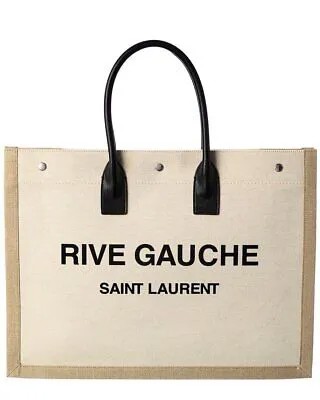 Женская сумка-тоут из холста и кожи Saint Laurent Noe Rive Gauche