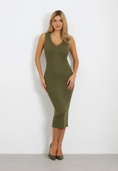 Вязанное платье Guess, оливковый
