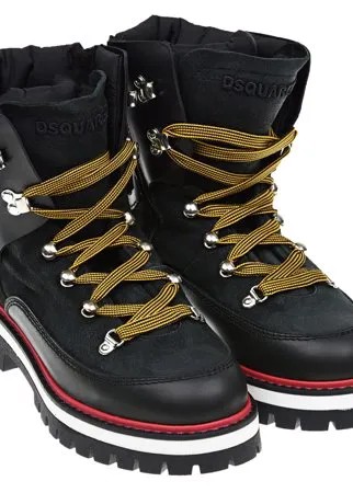 Ботинки из замши и кожи с меховой подкладкой Dsquared2 детские