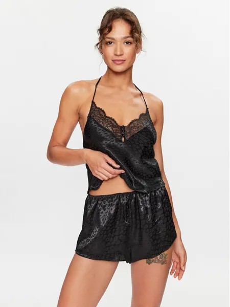 Пижамная футболка удобного кроя Hunkemöller, черный