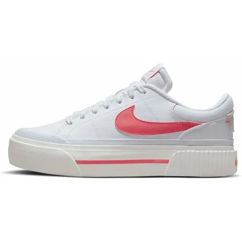Кеды NIKE Court Legacy Lift, полнота F (EU)/ на среднюю стопу, размер 7.5 US, белый