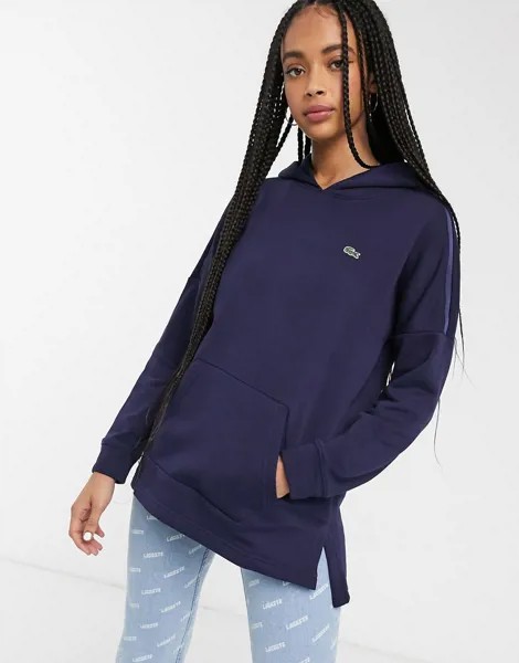 Худи синего цвета Lacoste-Синий