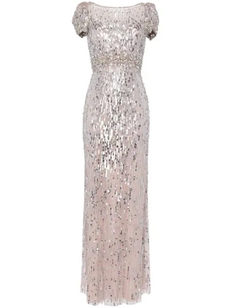 Jenny Packham платье Sungem с пайетками, розовый
