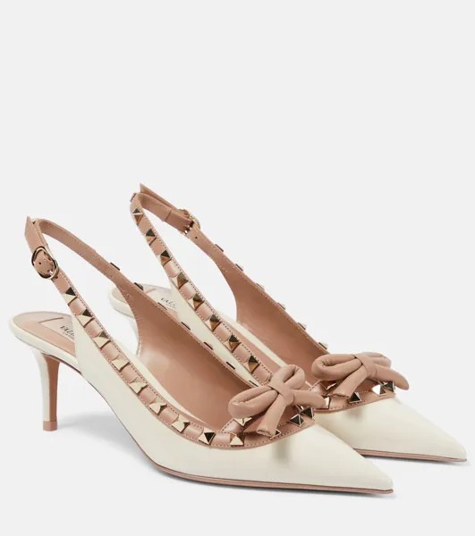 Кожаные туфли rockstud с пяткой на пятке Valentino Garavani, мультиколор