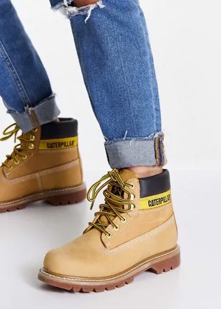 Кожаные ботинки медового цвета Cat Footwear Colorado-Светло-бежевый цвет