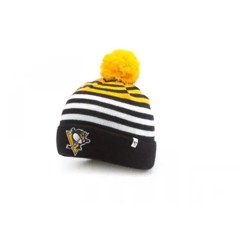 Шапка 47BRAND Yipes Cuff Knit Pittsburgh Penguins (черный-белый-золотой) H-YIPES15ACE-BKB