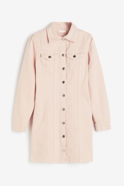 Джинсовое платье H&M Cotton, розовый
