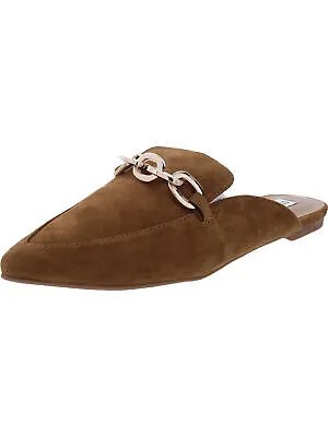 STEVE MADDEN Женские каштаново-коричневые золотистые туфли-мюли с массивной цепочкой, 6 м