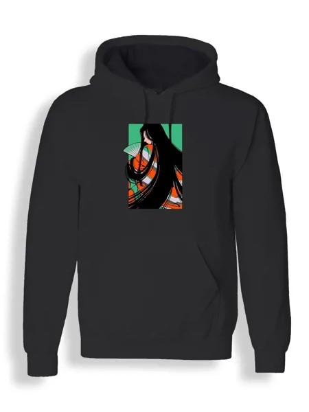 Худи унисекс СувенирShop Девушка/Аниме/Японский стиль 16 черное 4XL