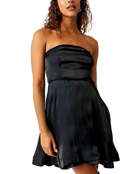 Мини-платье без бретелек Daisy Free People, цвет Black