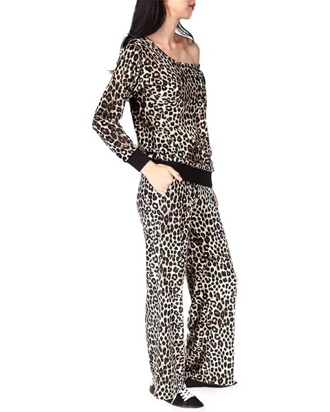 Брюки Michael Kors Cheetah Straight Leg Pants, цвет Dark Camel