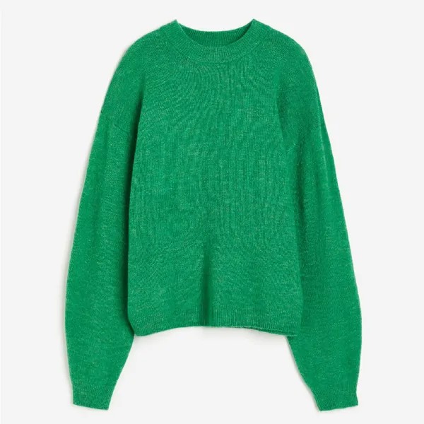 Свитер H&M Knit, зеленый
