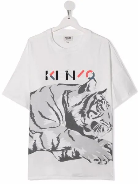 Kenzo Kids футболка с логотипом Tiger