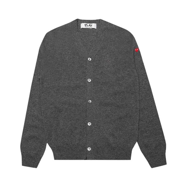 Кардиган Comme des Garçons PLAY Small Heart, цвет Серый