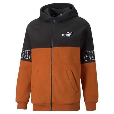 Puma Power Winterized FullZip Hoodie Мужская коричневая повседневная верхняя одежда 67477464