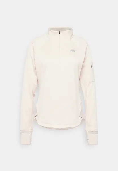 Флисовый свитер HEAT GRID HALF ZIP New Balance, цвет quartz/pink heather