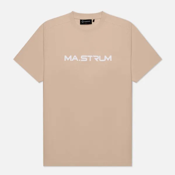 Мужская футболка MA.Strum Logo Chest Print бежевый, Размер S