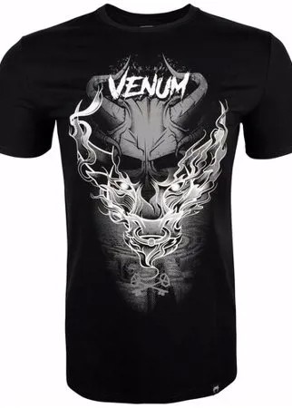 Футболка мужская VENUM MINOTAUR T-SHIRT - BLACK/WHITE хлопок черный цвет черный размер S