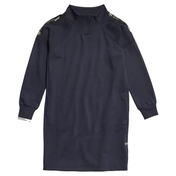 Короткое платье G-Star Tape Raglan Loose Long Sleeve, черный