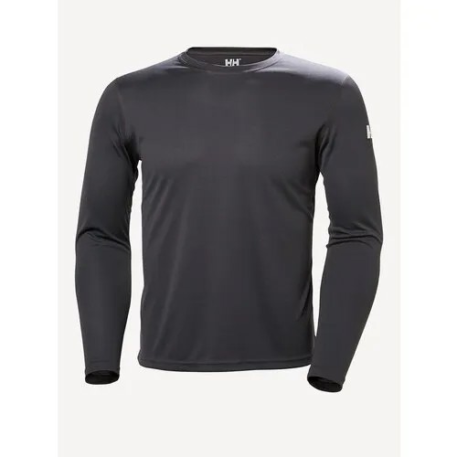 Лонгслив Helly Hansen, силуэт полуприлегающий, УФ-защита ткани, размер XXL, черный