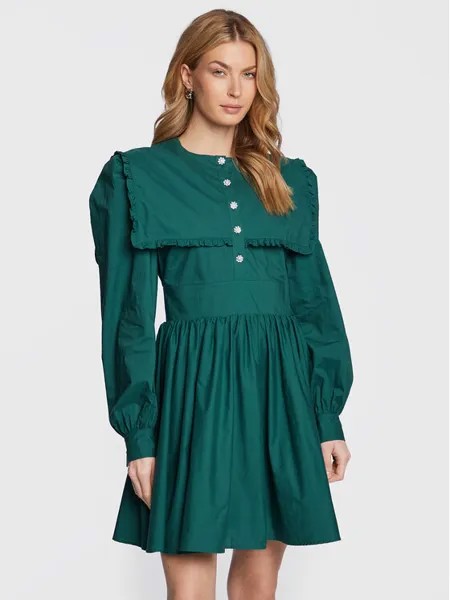 Платье на каждый день, стандартного кроя Custommade, зеленый