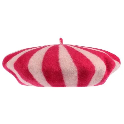 Берет LE BERET FRANCAIS арт. SUPPORTER (бежевый / розовый), размер UNI