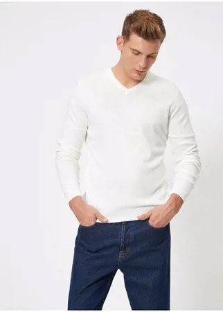 Пуловер KOTON , размер L(52) , 001 белый