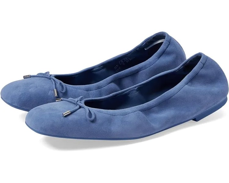 Туфли на плоской подошве Stuart Weitzman Bardot Bow Flat, цвет Blue Steel