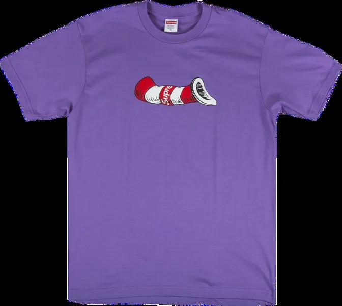 Футболка Supreme Cat In The Hat T-Shirt 'Purple', фиолетовый