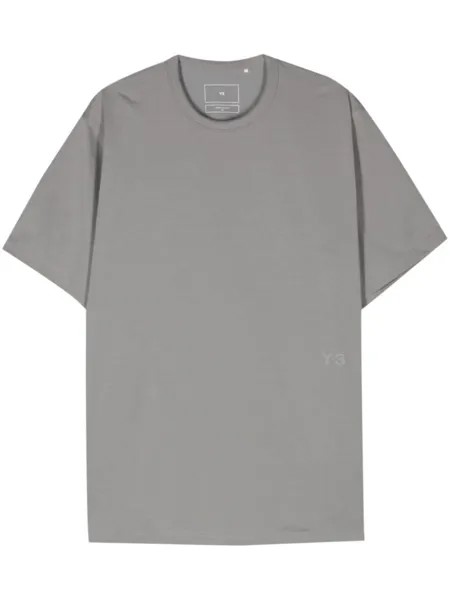Y-3 футболка с логотипом, серый