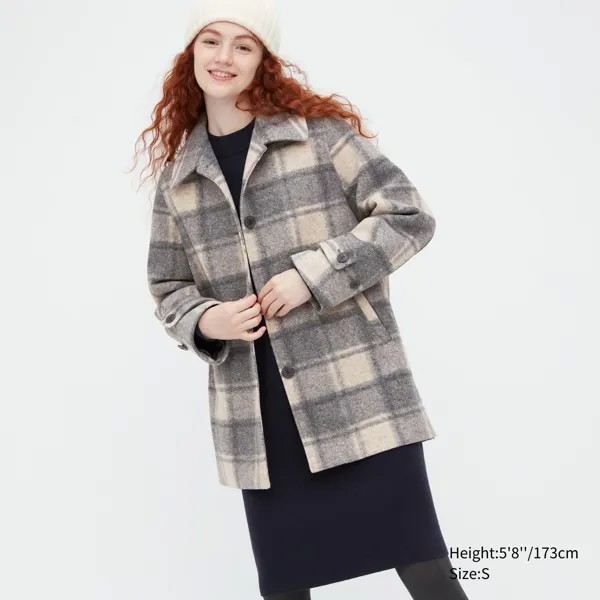 Пальто женское UNIQLO 450501COL02 серое S (доставка из-за рубежа)