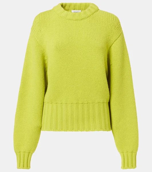 Шерстяной свитер Alexander Mcqueen, цвет acid yellow