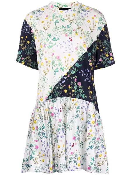 Cynthia Rowley платье из джерси в технике пэчворк
