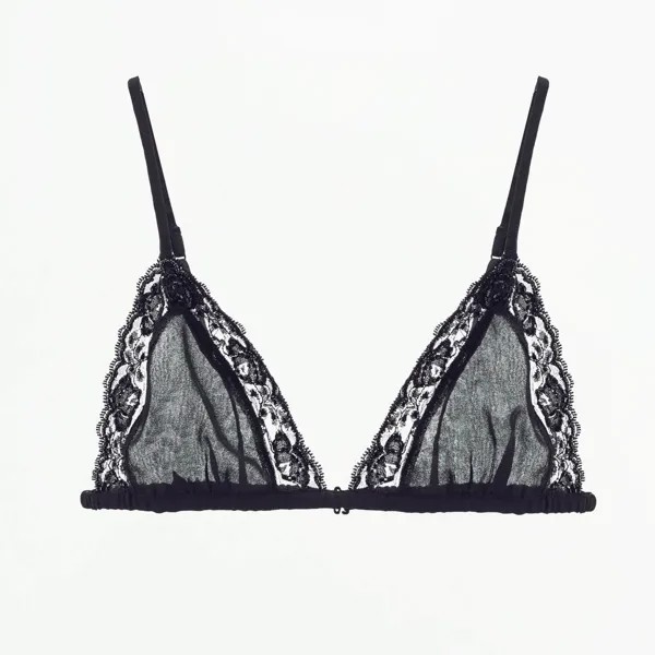 Бюстгальтер Zara Triangle Lace, черный