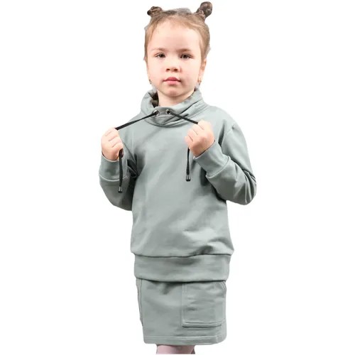 Юбка DaEl kids, размер 116, зеленый, серый