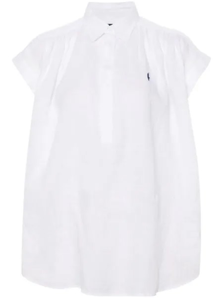 Polo Ralph Lauren льняная блузка Polo Pony, белый
