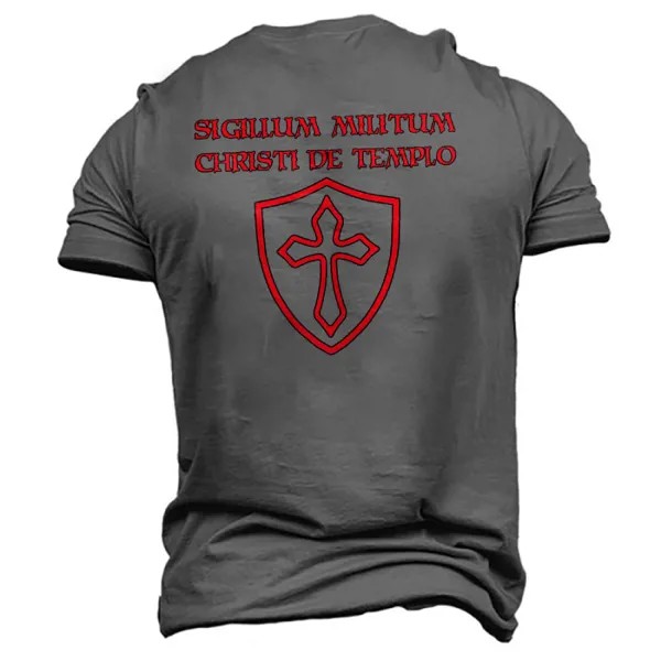 Мужская хлопковая футболка Crusader Knights Templar Cross