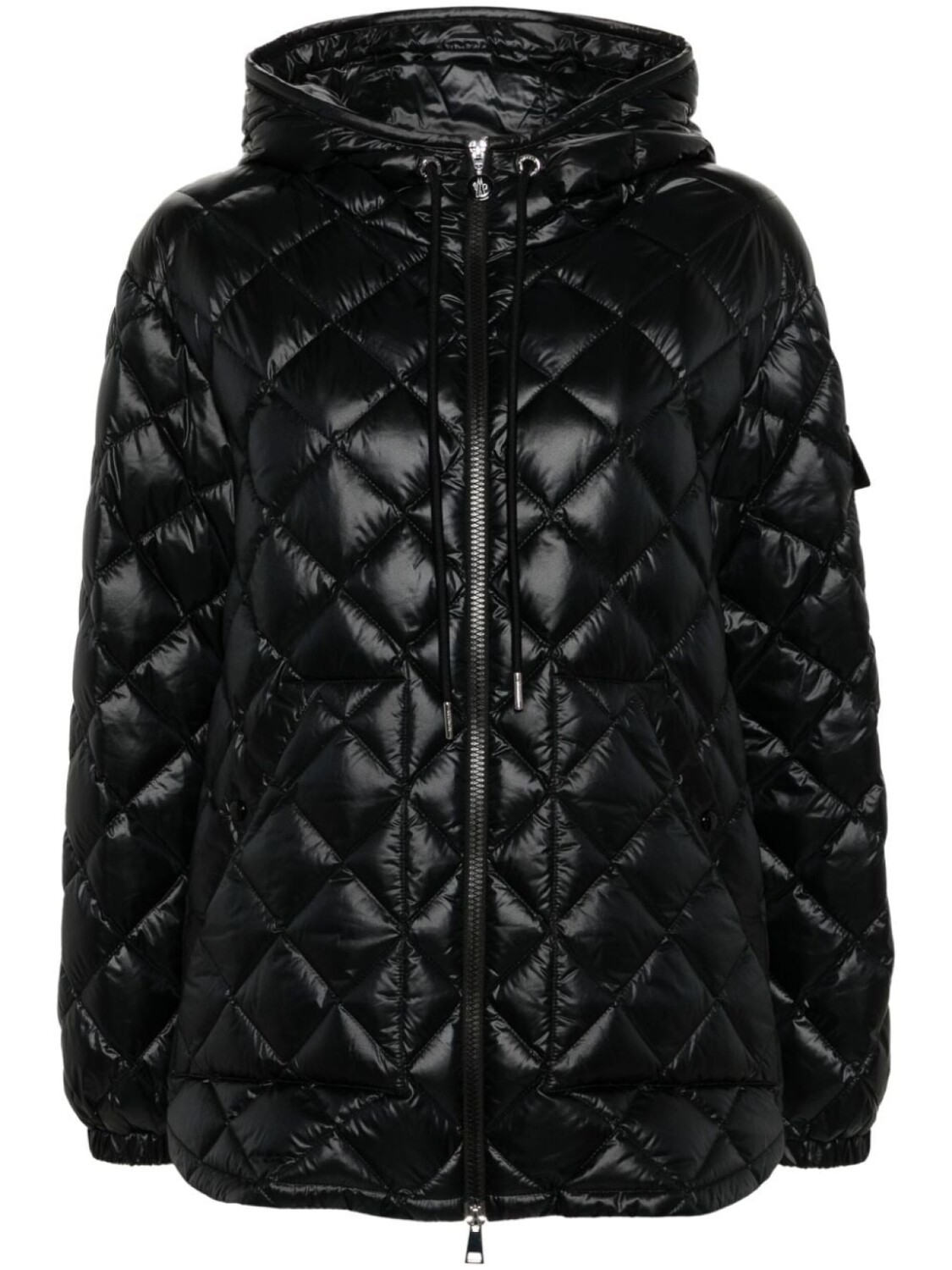 Moncler пуховик с капюшоном, черный