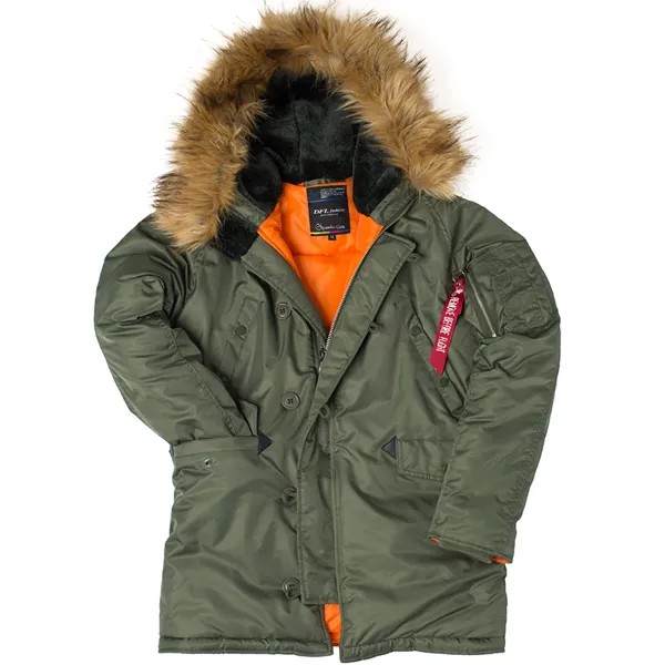 Зимняя мужская Куртка-пуховик N3B, длинная Куртка аляска, военный меховой капюшон, теплая тактическая Куртка-бомбер, армейская Толстая парка в Корейском стиле, 2021