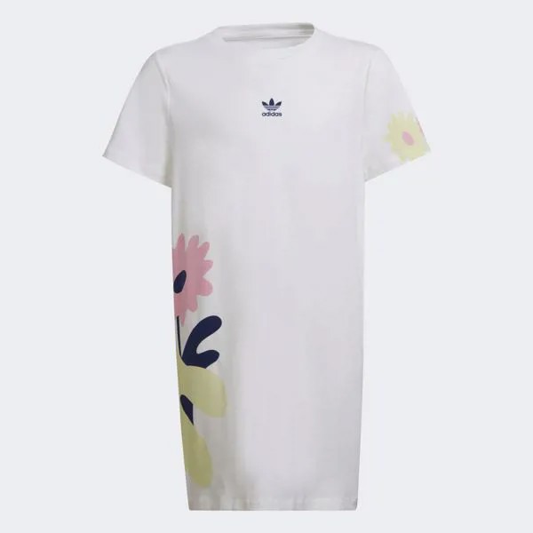 Платье-футболка с цветочным принтом adidas Originals