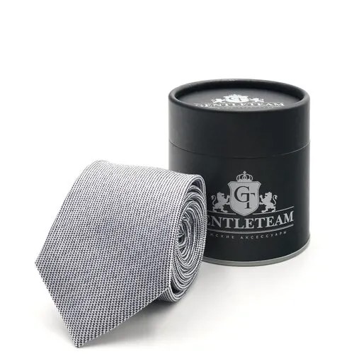 Галстук GENTLETEAM, серебряный