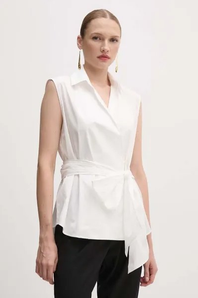 Хлопковая рубашка Weekend Max Mara, белый