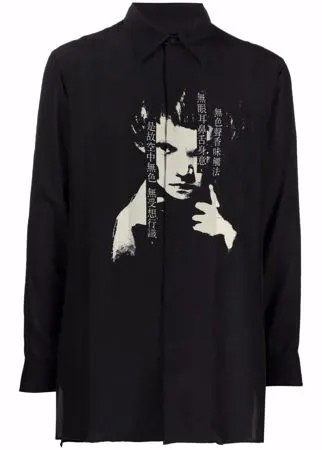 Yohji Yamamoto рубашка с принтом