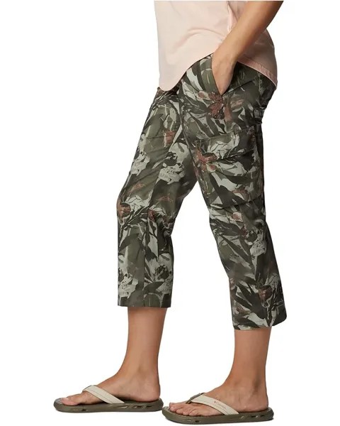 Брюки Columbia Silver Ridge Utility Capris, цвет Stone Green/Floriculture