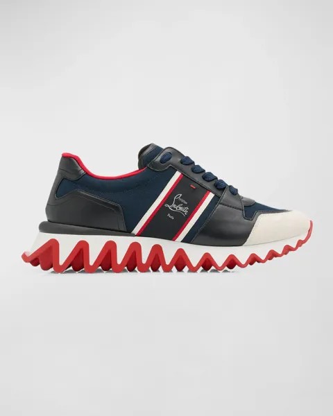 Мужские парусиновые кроссовки Nastroshark для бега Christian Louboutin, цвет Version Navy