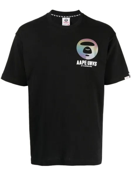 Футболка с логотипом AAPE BY *A BATHING APE, черный