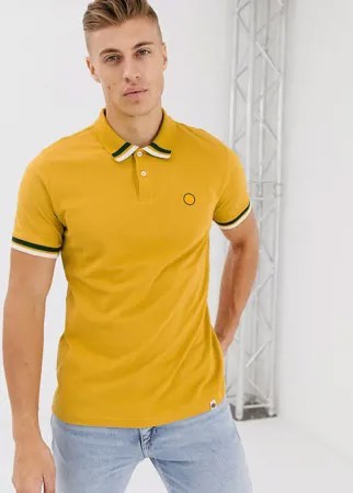 Желтое поло с контрастной отделкой Pretty Green-Желтый